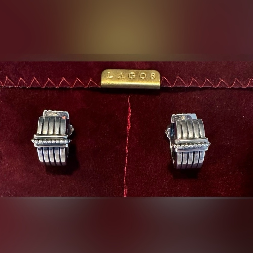 LAGOS 18K Gold & 925 Sterling Silver Earrings